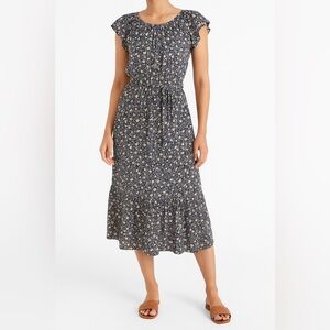 Floral Ruffle-Sleeve Midi Dress – Universal Thread, Size S